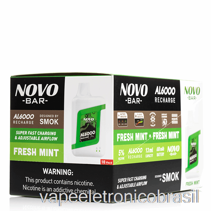 Vape Vaporesso [pacote Com 10] Smok Novo Bar Al6000 Descartável